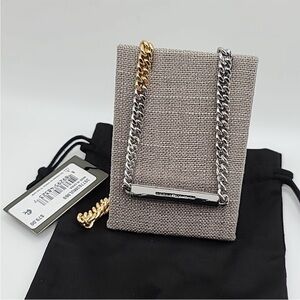 AllSaints Two-Tone ID Tag Necklace